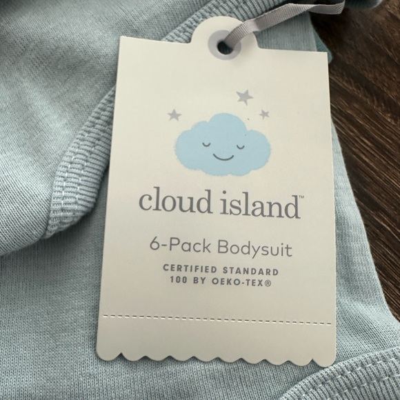 6-Pack Blue Baby Bodysuits 0-6M | OEKO-TEX Certified | Newborn Essentials - Picture 4 of 4